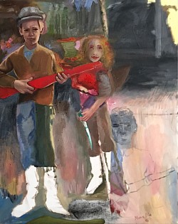 Kinder, 2018, 120 x 80 cm, Öl auf Leinwand