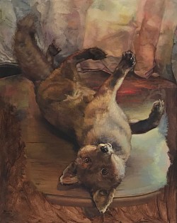 Falling, 2025, Öl auf  Leinwand, 100 x 80 cm