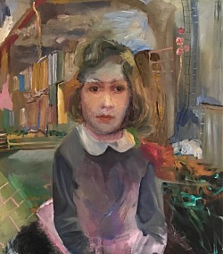 Mädchen in Köln, 2016, 80 x 90 cm, Öl auf Leinwand