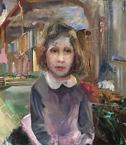 Mädchen in Köln, 2016, Öl auf Leinwand, 90 x 80 cm